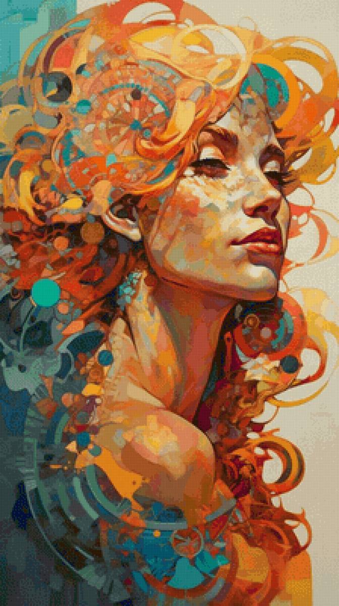 Девушка арт - живопись, арт, девушка, краски - предпросмотр