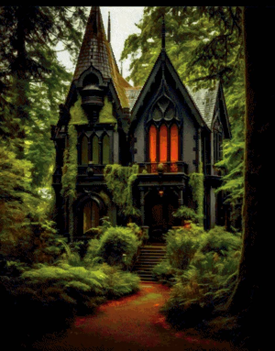 Дом в лесу - домик, места, лес, желание, дом - предпросмотр