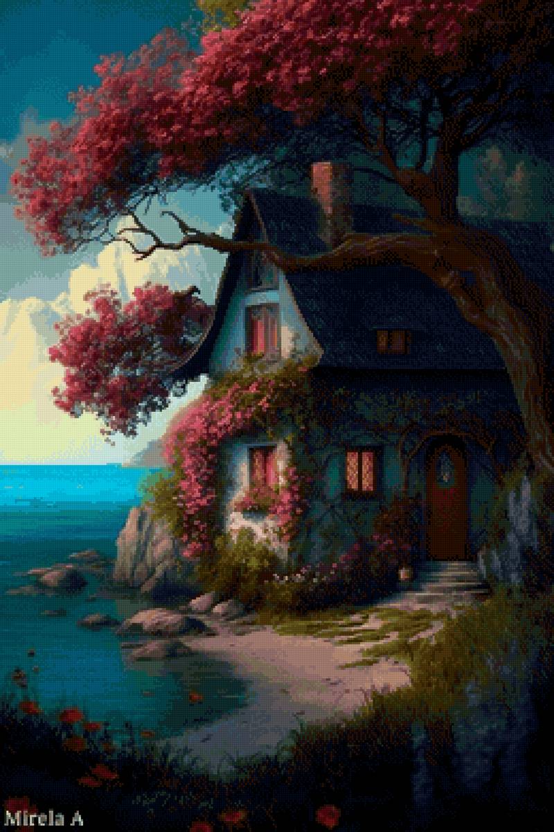 Дом мечты у моря - домик, мечта, море, желание, дом - предпросмотр