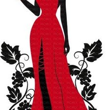 Схема вышивки «Dama vestido rojo»