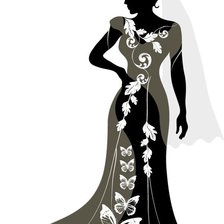 Схема вышивки «Novia vestido mariposa»