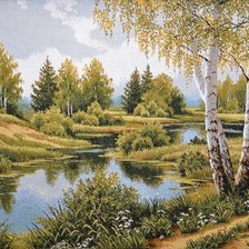 Схема вышивки «У реки»