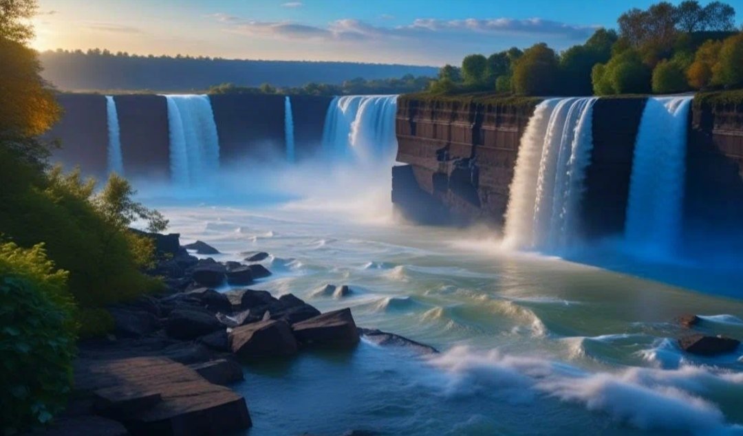 водопады - природа - оригинал