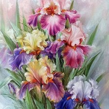 Схема вышивки «Ирисы»