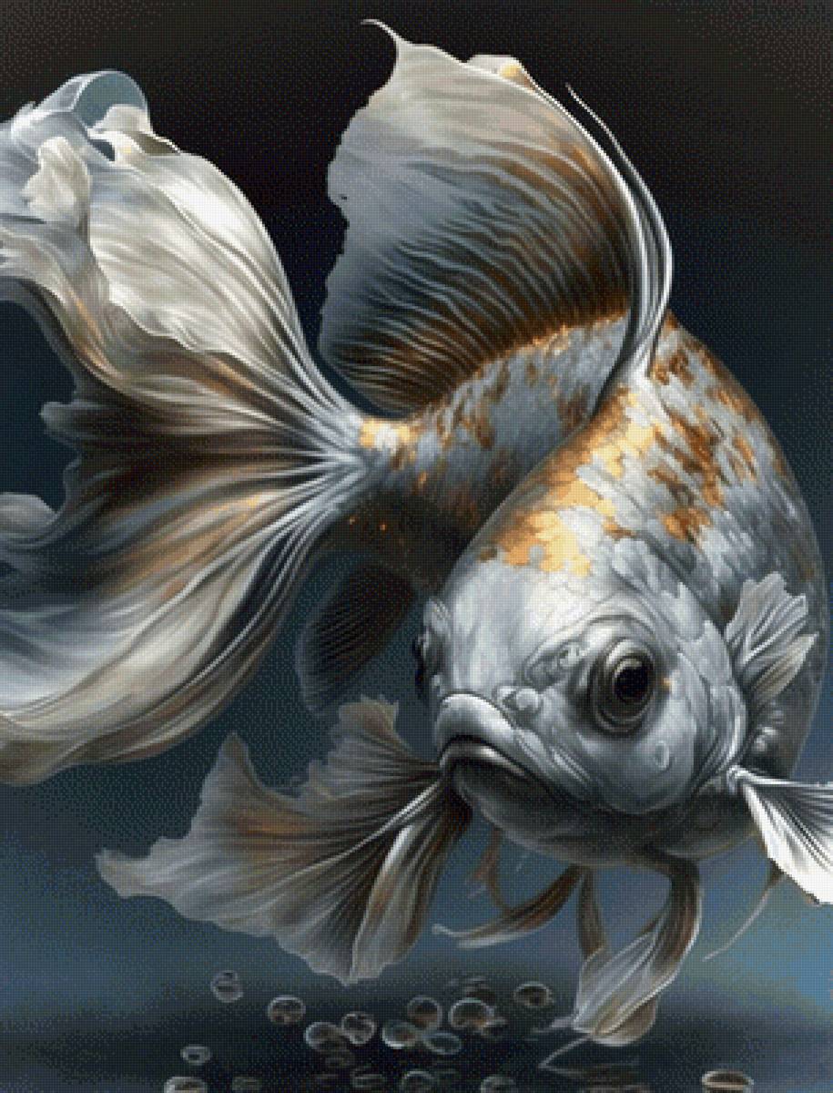 серебряная рыбка - рыбка, аквариум - предпросмотр