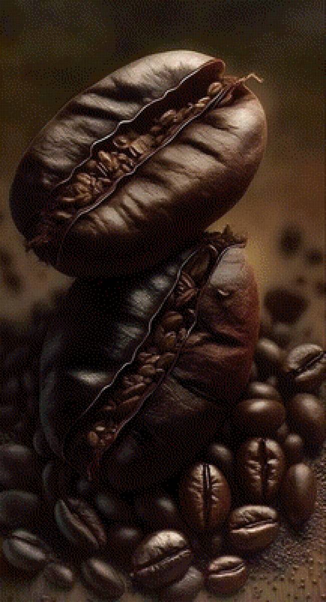 кофейный аромат - зерна кофе, натюрморт - предпросмотр