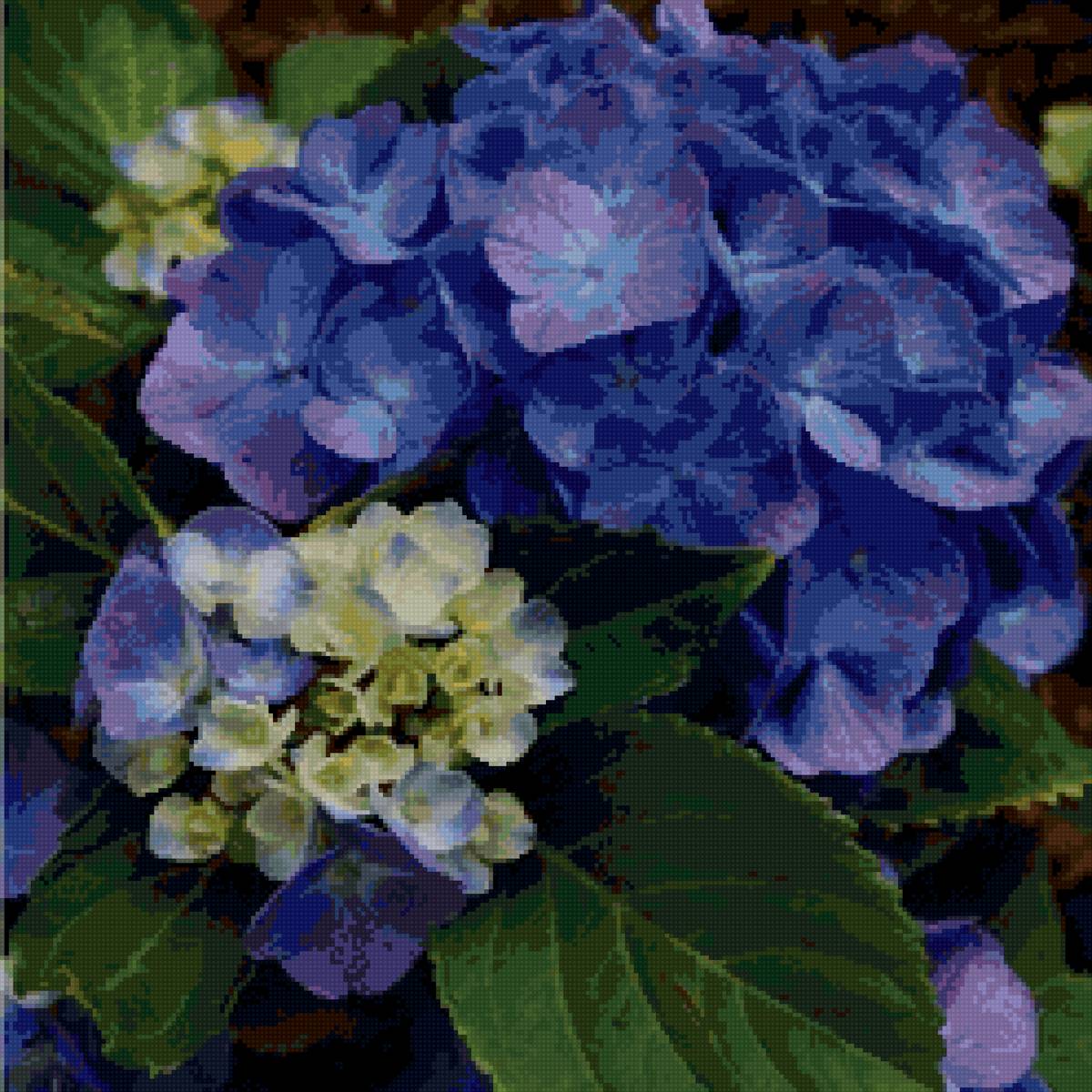 подушка гортензии - предпросмотр