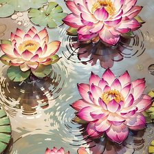 Схема вышивки «лотосы»