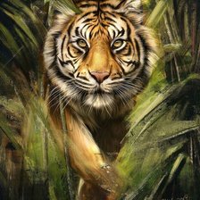 Схема вышивки «Его  Величество-Тигр!»