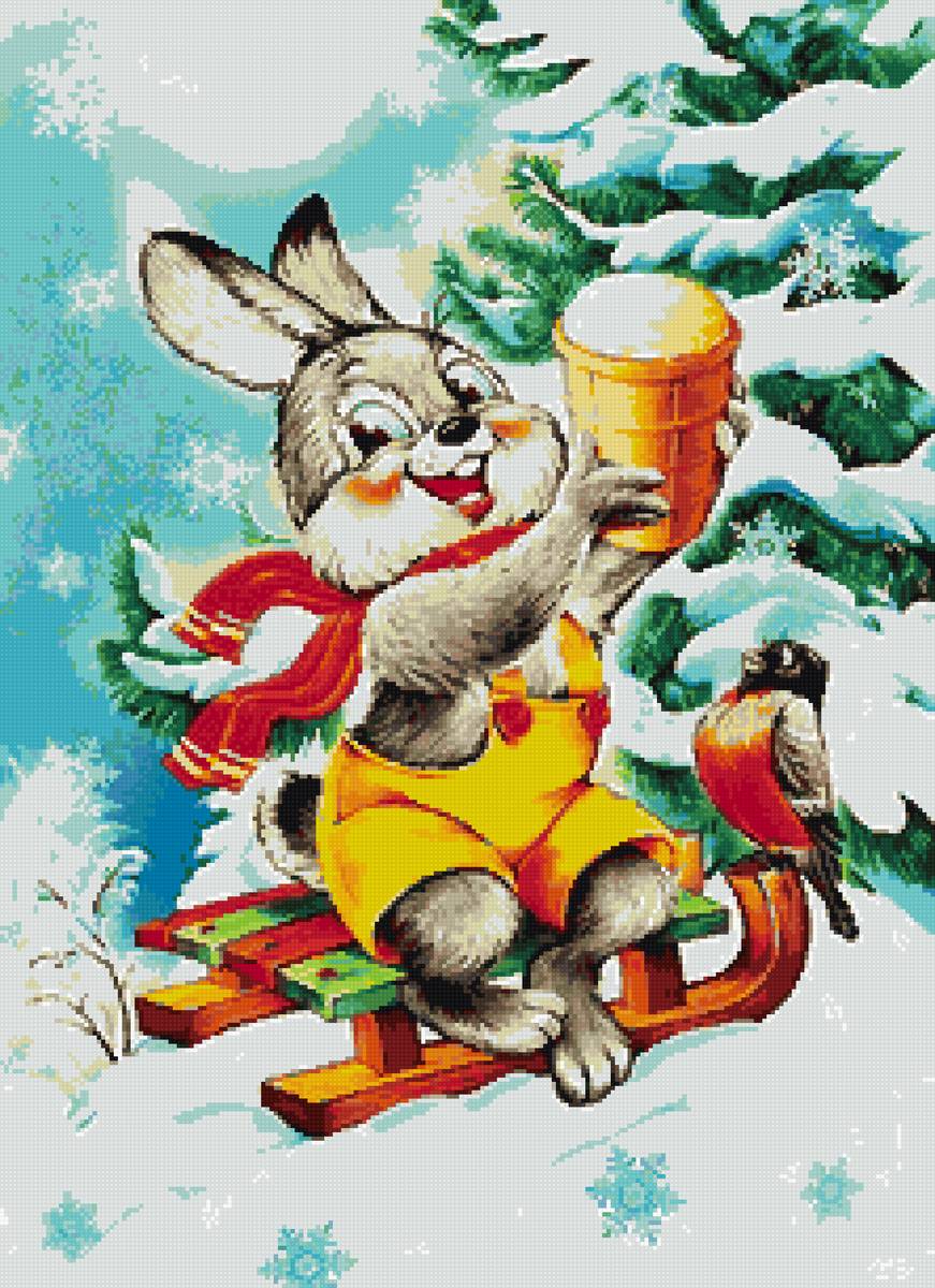 Новогодний зайка - предпросмотр