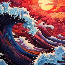 Схема вышивки «Море в японском стиле»