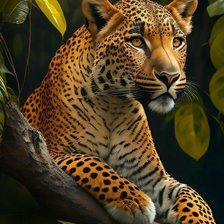 Схема вышивки «Леопард»