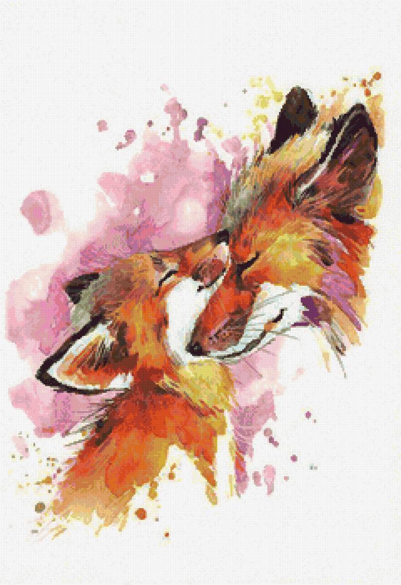 Лиса и лисенок - лисы, животные - предпросмотр