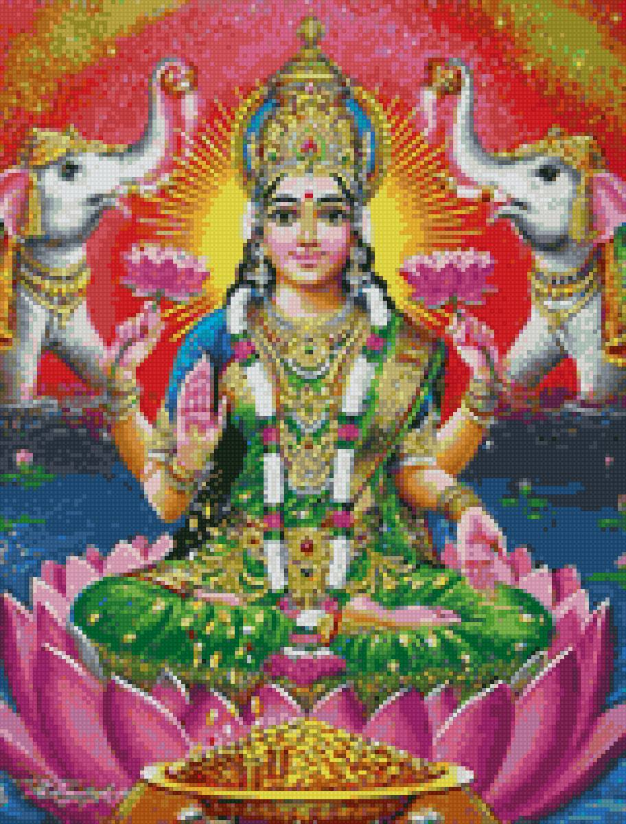 Лакшми в зеленом - предпросмотр