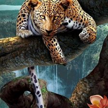 Схема вышивки «Леопард»