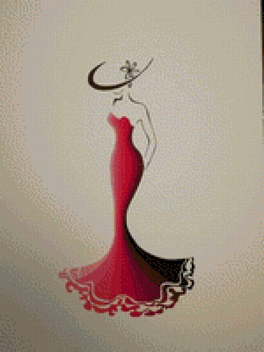 Mujer de rojo con sombrero - предпросмотр