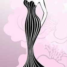 Схема вышивки «Mujer de negro con sombrero»