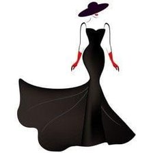 Mujer vestido negro
