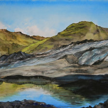 Схема вышивки «Ледник Mýrdalsjökull. Тоурарин Торлаухссон»