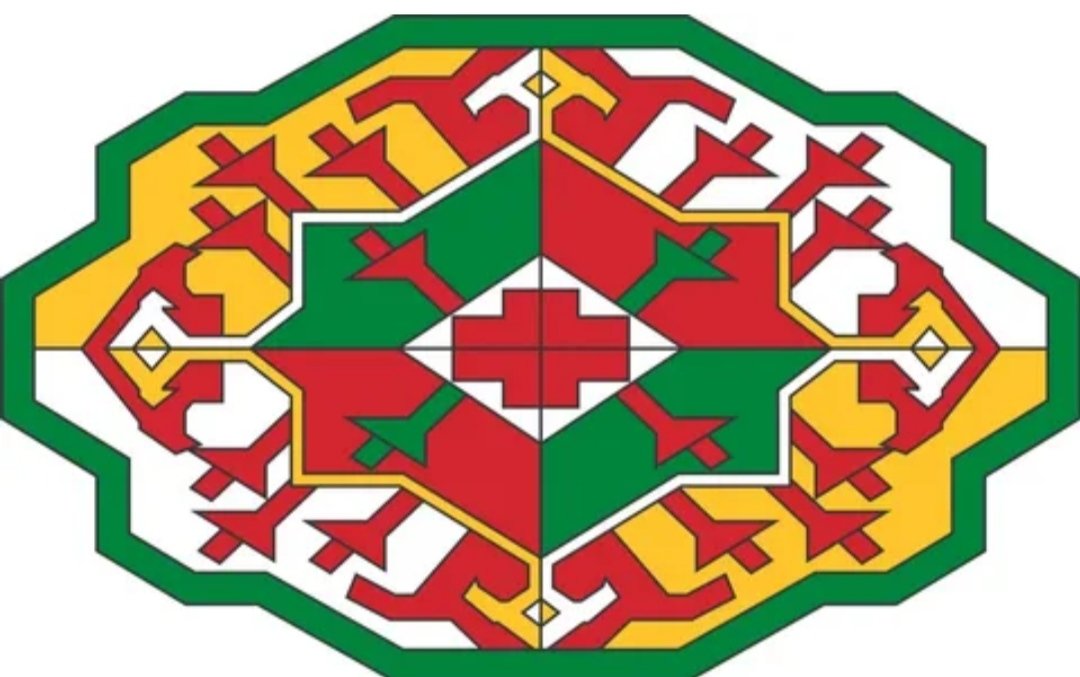 Туркмен гюль - орнамент, флаг, туркменистан - оригинал