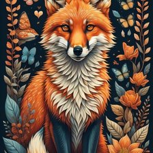 Схема вышивки «Fox»