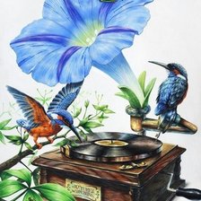 Схема вышивки «Патефон»