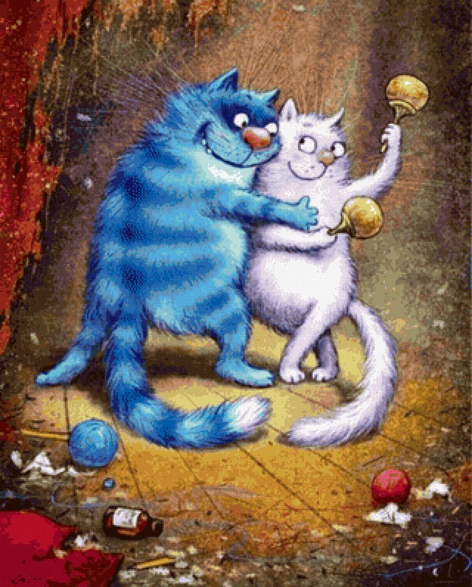 Это танец-кототанец - картина, кошки, животные - предпросмотр