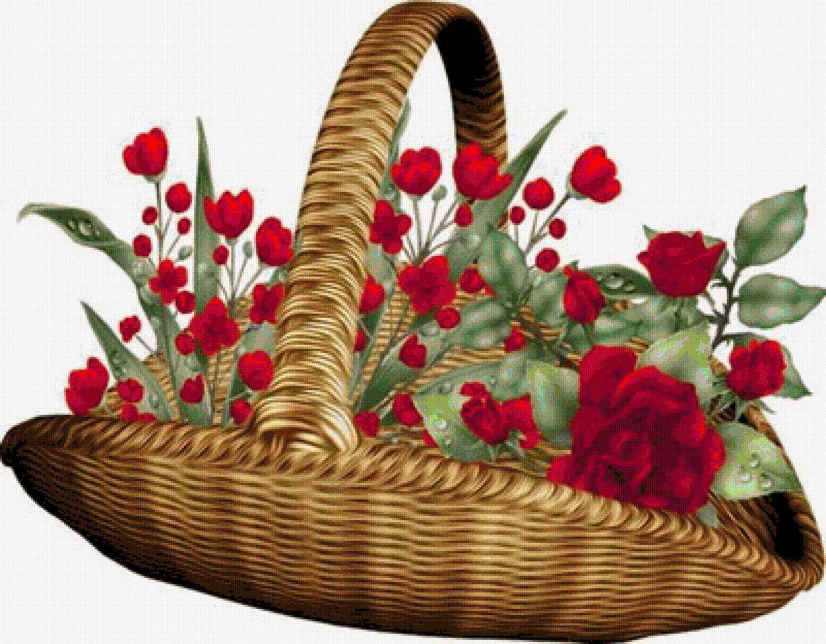 Карзина с цветами - карзина с цветами. - предпросмотр