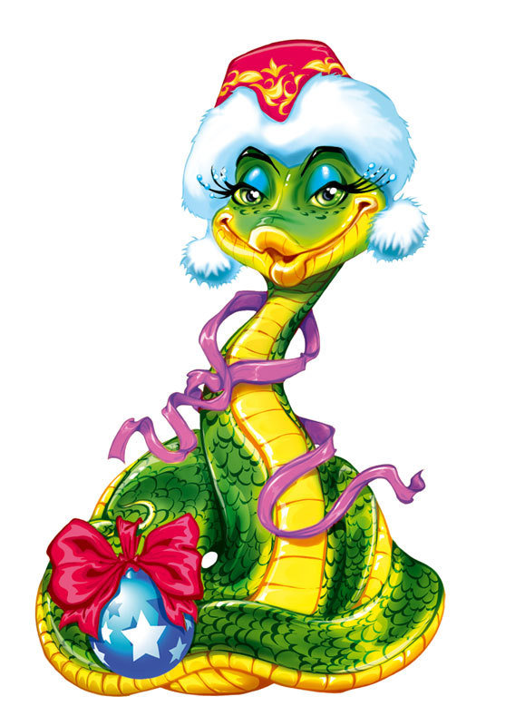 Змея новогодняя - змея, новый год - оригинал