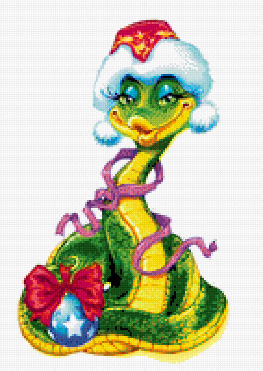 Змея новогодняя - змея, новый год - предпросмотр