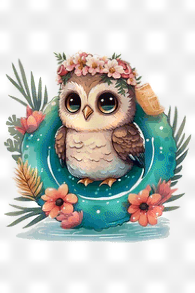 Сова - няшкый стиль, сова - предпросмотр