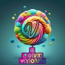 Схема вышивки «Letra v»