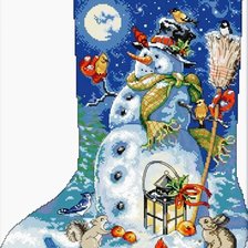 Схема вышивки «Сапожок, новый год»