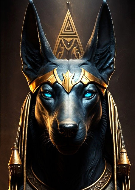 Анубис - древнеегипетский бог смерти - фентэзи, животные - оригинал
