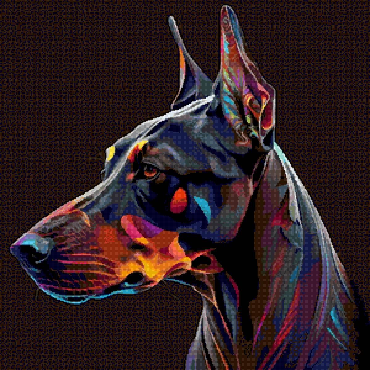 Доберман. - животные, собаки, собака, доберман - предпросмотр