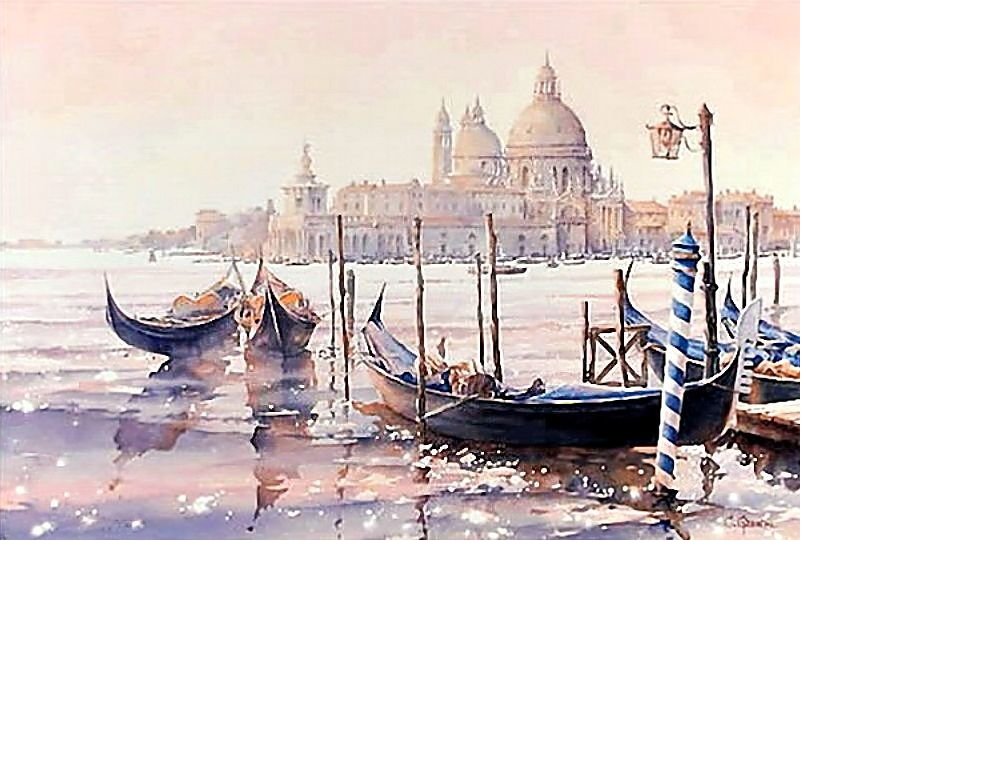 Венеция - город, пейзаж, венеция, море, гондолы - оригинал