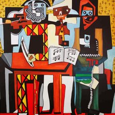Оригинал схемы вышивки «Три музыканта. По Пикассо!!! Одна из самых дорогих картин мира.» (№2720243)