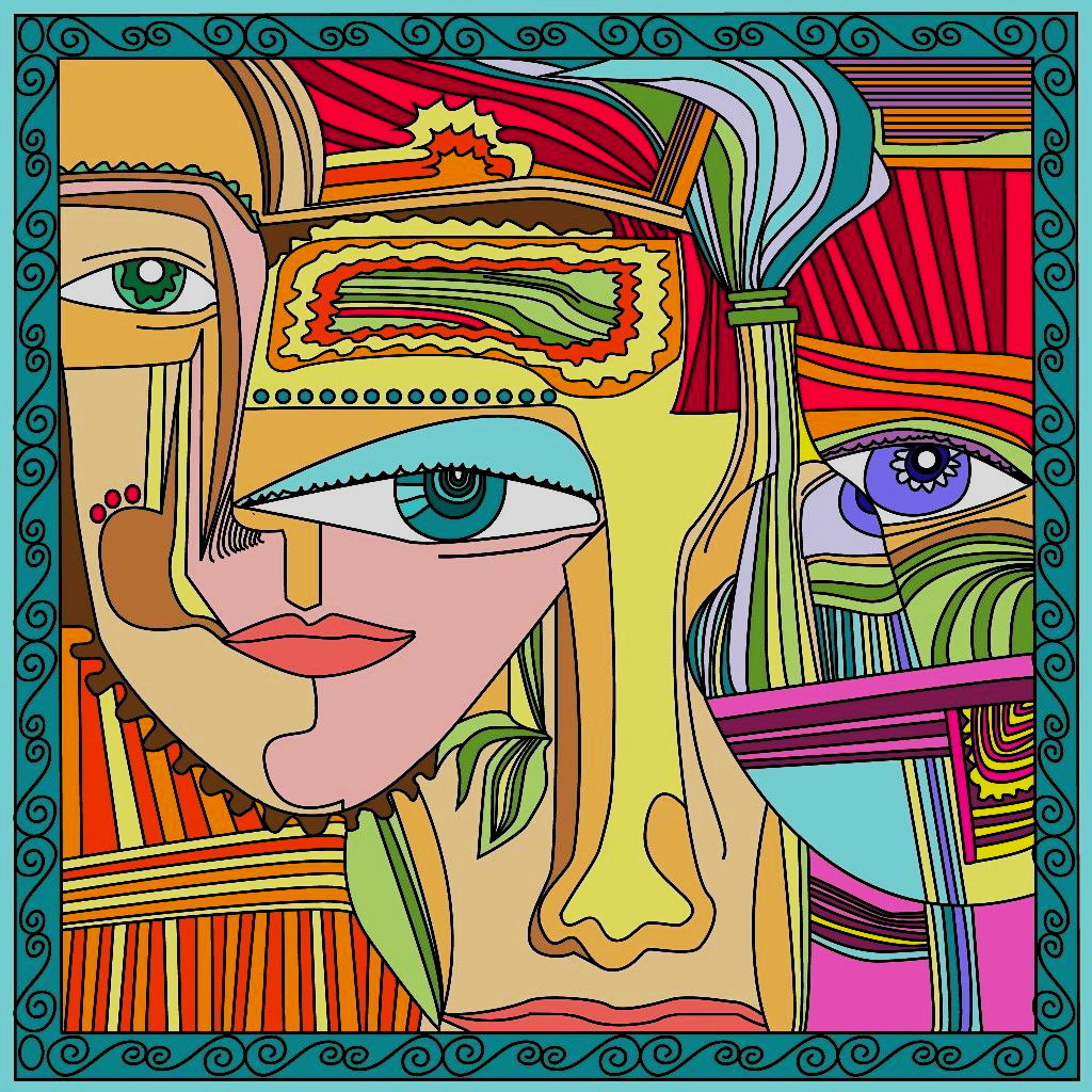 Лица. Абстракция - абстракция - оригинал