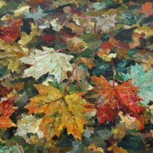Схема вышивки «Осенние листья. Павел Еськов»