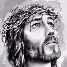 Схема вышивки «Jesucristo con Corona de Espinas.»