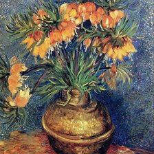 Оригинал схемы вышивки «Винсент Ван Гог. «Цветы в медной вазе»» (№2721051)