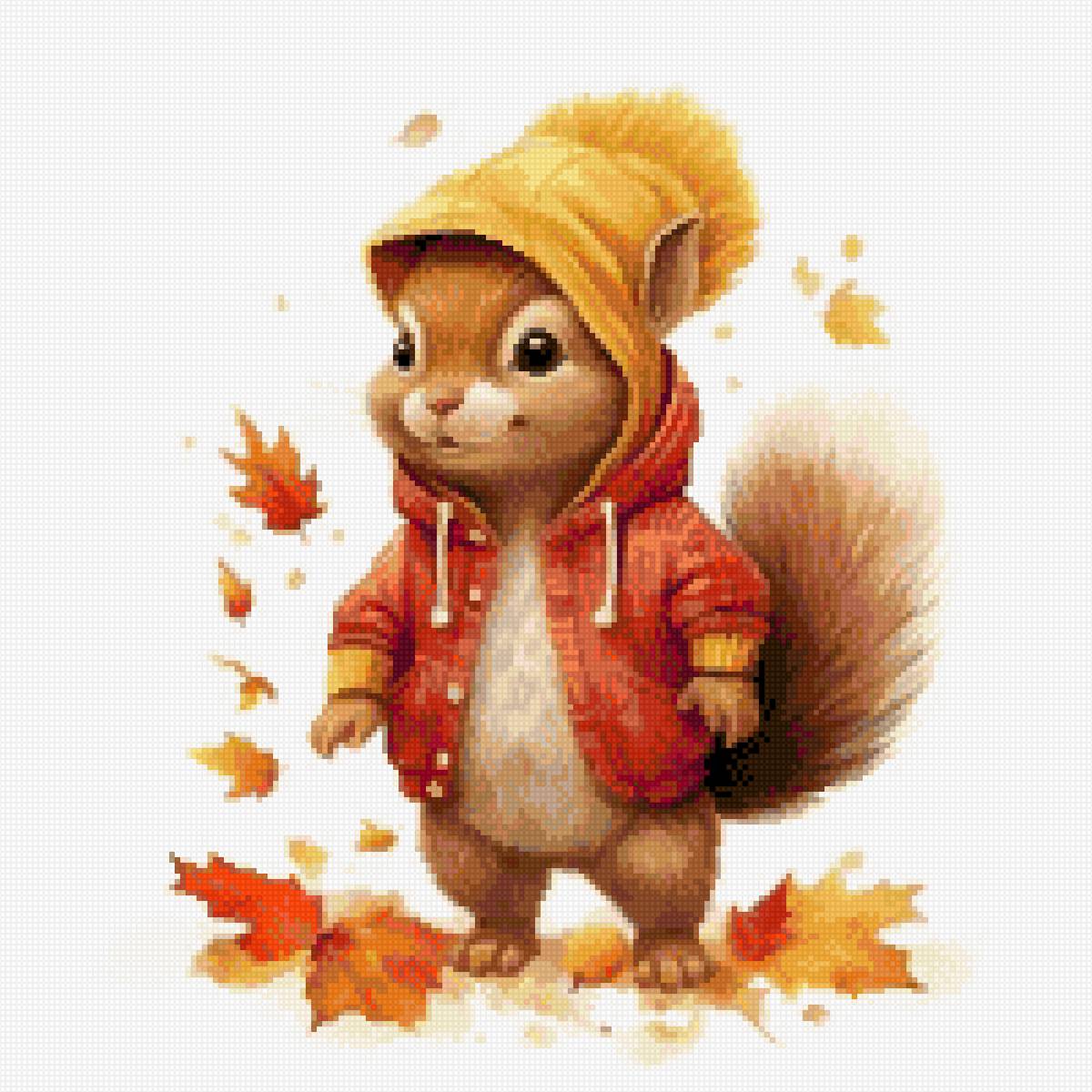 Бельченок - белка, осень - предпросмотр