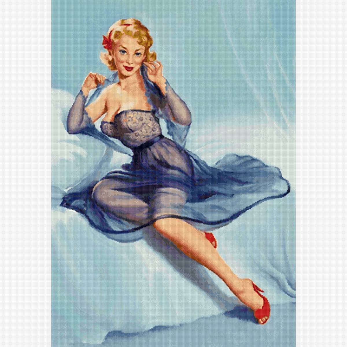 Пин-ап - пин-ап, картина, картины, живопись, женщина, художники - предпросмотр