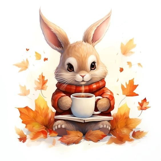 Зайчик - осень 🍂 🍁 🐇, зайчик - оригинал