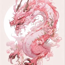 Оригинал схемы вышивки «Розовый дракон» (№2721907)