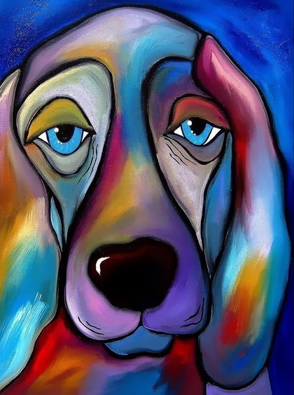 Грустный пес. - картины, животные, картина, собаки, том федро, собака - оригинал