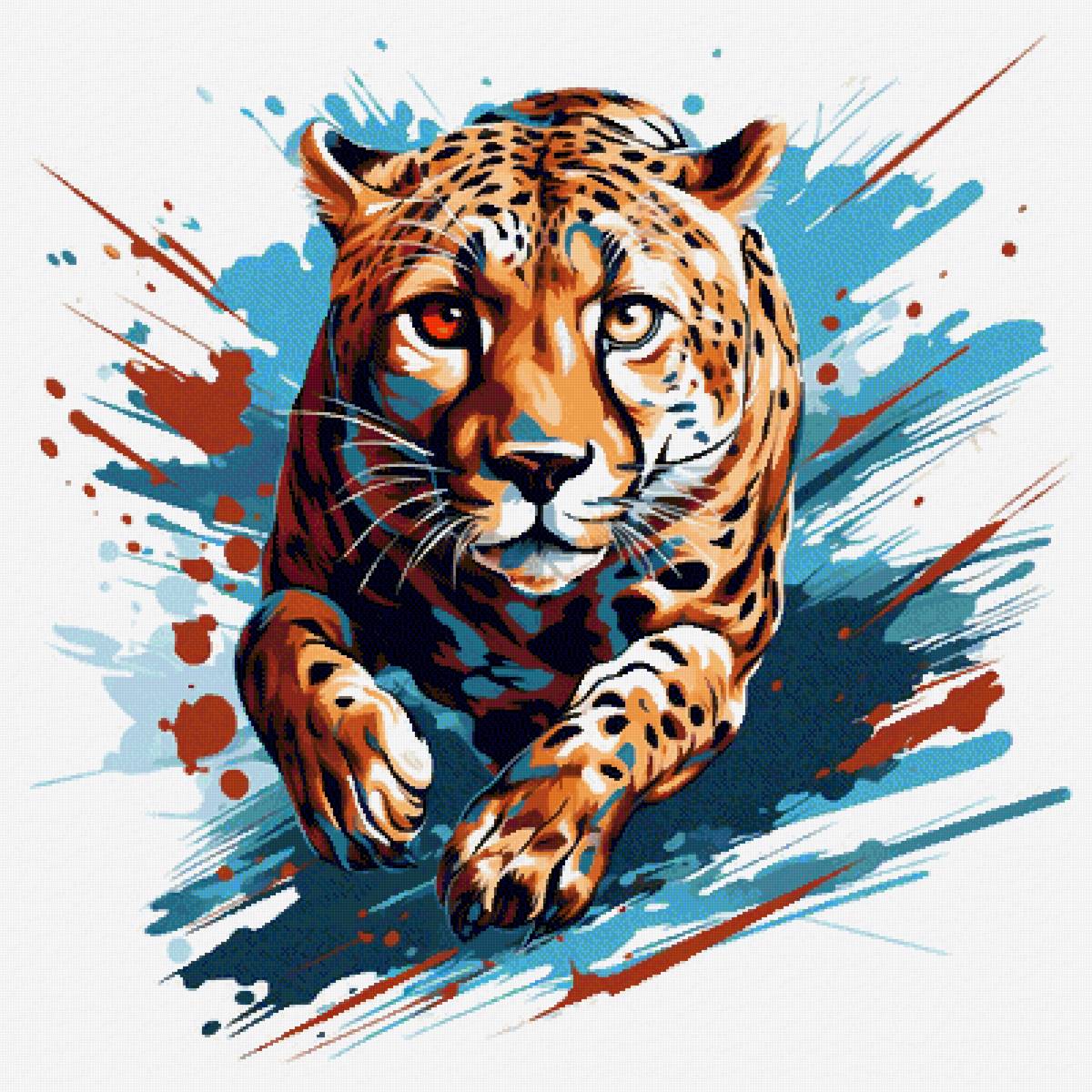 Леопард. - животные, арт, хищник, леопард - предпросмотр