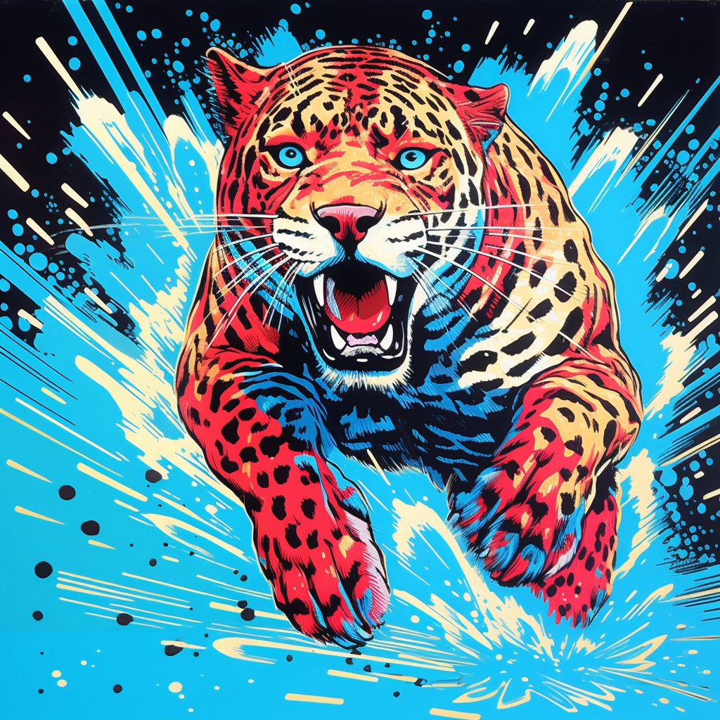 Леопард 2 - леопард, арт, животные, хищник - оригинал