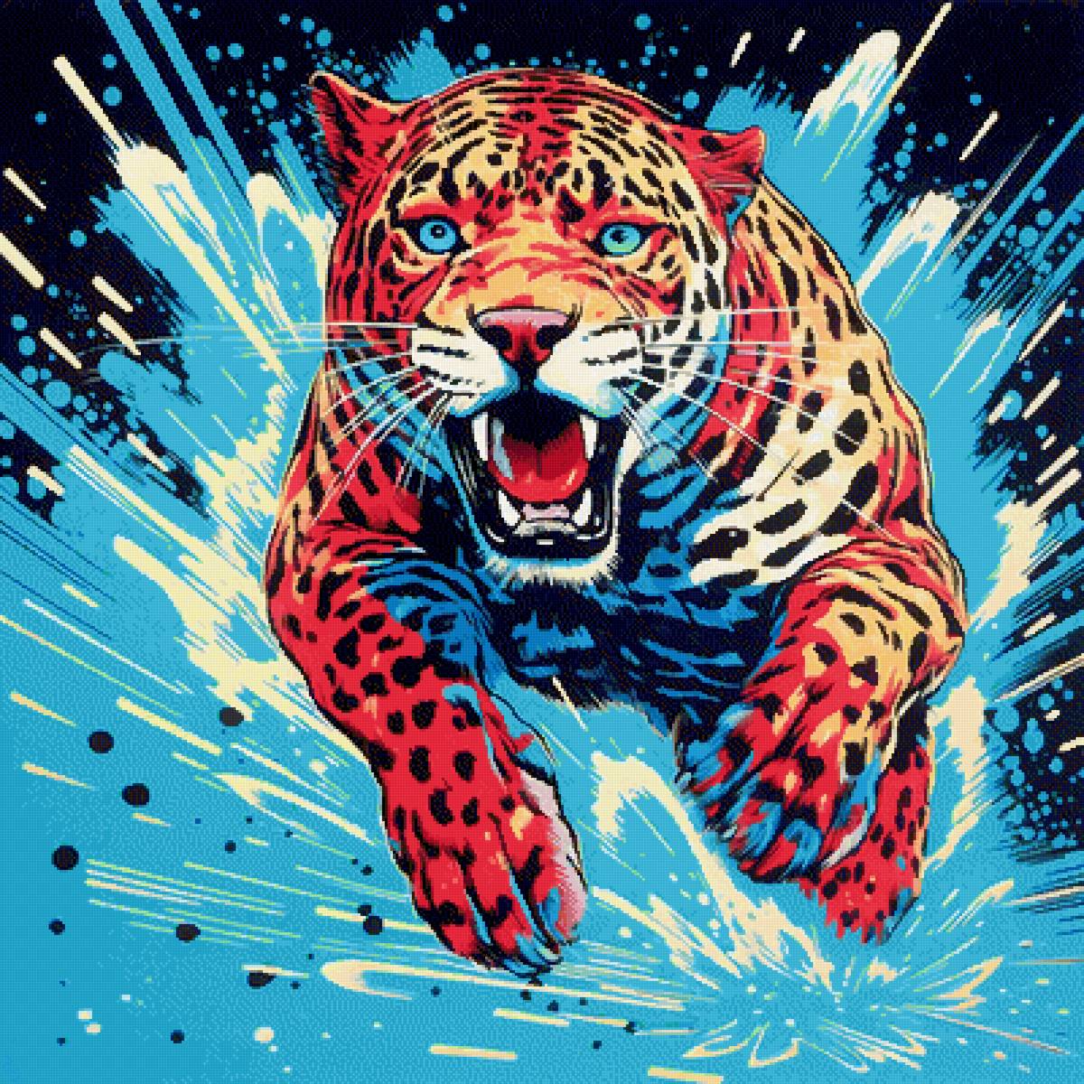 Леопард 2 - арт, животные, леопард, хищник - предпросмотр