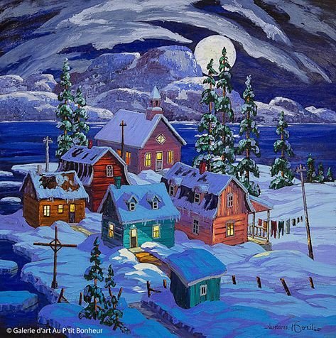 Зимняя ночь - город, ночь, зима, место - оригинал